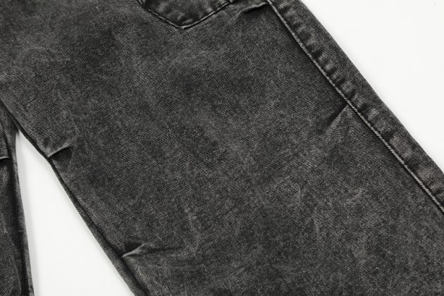 American street retro work pants with loose wide legs, washed and distressed multi pocket jeans - Image 12