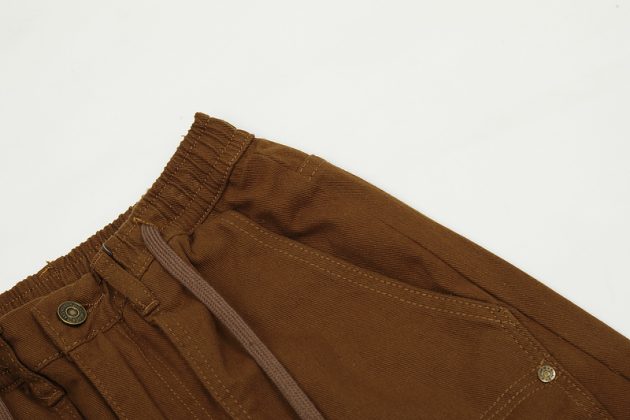 American women's retro fashion brand multi pocket loose casual straight hip hop work pants - Image 9