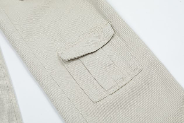 American retro women's work pants with multiple pockets, wide legs, floor length pants, straight leg pants - Image 11
