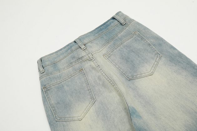 2025 Spring and Autumn New Butterfly Hot Diamond High Waist Slimming Water Washed Blue Slimming Micro Pull Down Jeans - Image 13