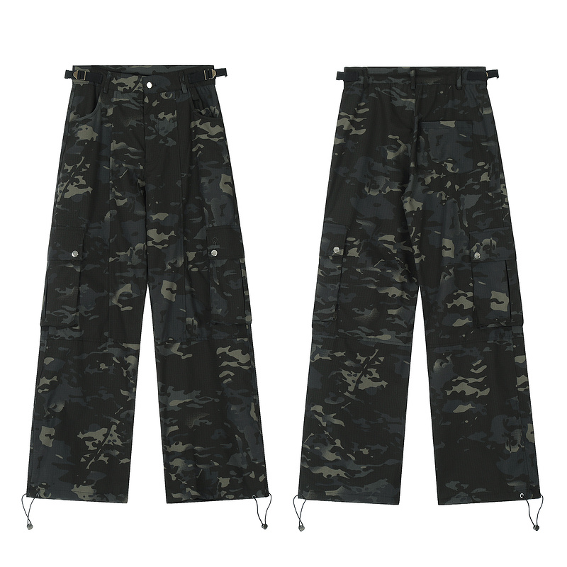 Men’s retro loose hip hop casual camouflage workwear long pants