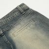 American style n ü short, high waist, versatile, loose, slimming, wide leg, washed micro trumpet denim - Image 9